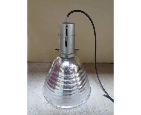 An aluminium industrial lamp shade 