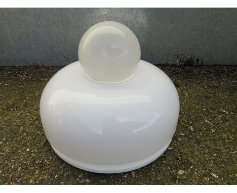 'Oh' For Guzzini - a white double domed table/floor light, Italian 1960's