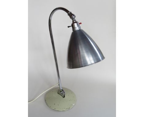 A 'Bestlite' desk lamp, chrome with aluminium shade 