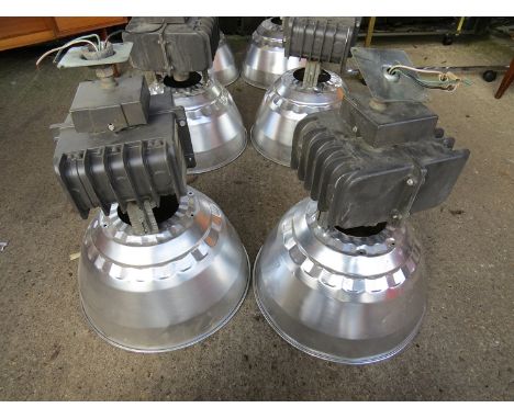 Two large industrial light fittings 