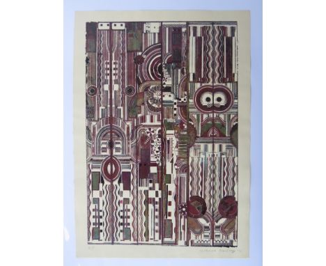 EDUARDO PAOLOZZI (1924-2005) An artist's proof print, untitled.  Pencil signed and dated 1976.  Image size 64cm x 43cm