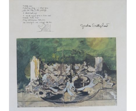 A Graham Sutherland print from 1970, scrapbook