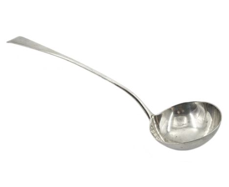 George III silver soup ladle, Old English pattern by Thomas Wallis II, London 1806, approx 5.8oz - Condition Report Length = 