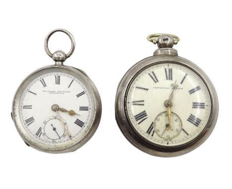 Victorian silver pair cased pocket watch by Maughan Beverley, case by Robert John Pike, London 1873 and a silver  pocket watc