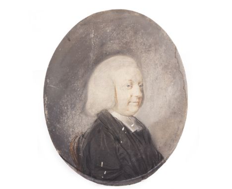 HUGH DOUGLAS HAMILTON, R.H.A. (1739-1808) Head and shoulders portrait of a member of the clergy, signed H.D. Hamilton Delin 1