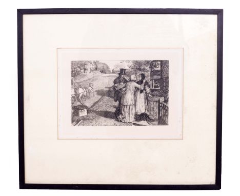 WILLIAM HOLMAN HUNT 'A day in the country', print, 14cm x 21cm At present, there is no condition report prepared for this lot