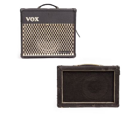 A VOX VALVETRONIX VT30 AMP 46cm x 23cm x 40cm and a Goodmans 60 watt stereo speaker Audiom 12-PD, 59cm x 32cm x 40cm At prese