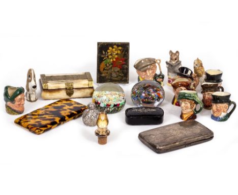 A COLLECTION OF ORNAMENTS AND OTHER ITEMS to include a Beswick figure of The Tailor of Gloucester, various Doulton miniature 