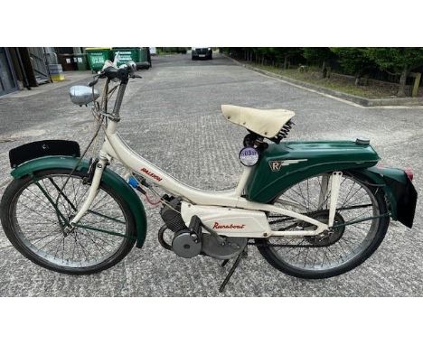 1963 Raleigh Runabout mopedBeing sold without reserveRegistration number BHW 437ACream and GreenBike was running well before 