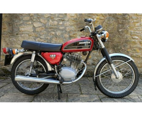 1975 Honda CB125S Registration number HCA 329N Frame number CB125S.1142943 Engine number CB125S-E-1161538 One family ownershi