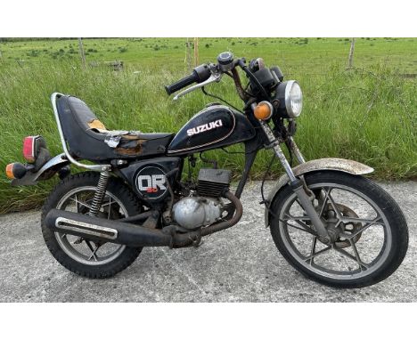 1981 Suzuki OR50 project Registration number PWV 648X Frame number 109776 Engine number 109751 Rare classic 2 stroke custom b