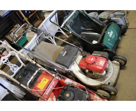 A Honda HE214 Easystart rotary garden lawn mower 