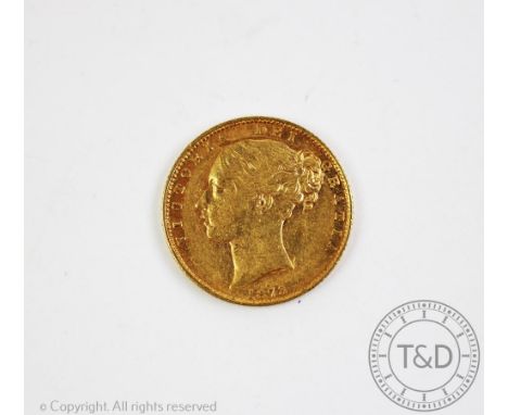 A Queen Victoria young head 1873 gold full sovereign