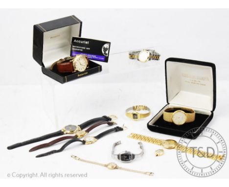 An 18ct yellow gold cased Baume watch face, case numbered '796408', square face with incabloc dial and 17 jewel movement, cas