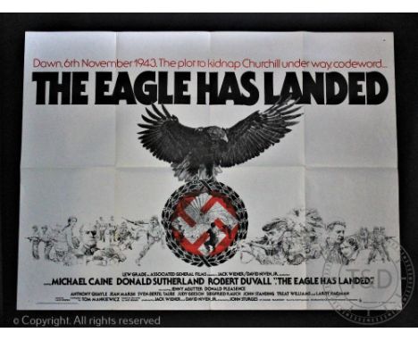 The Eagle Has Landed,1976, 30" x 40" Quad Poster, British war film, starring Michael Caine, Donald Sutherland and Jenny Agutt