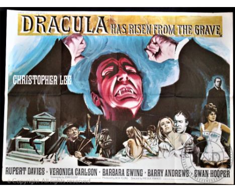 Dracula Has Risen From The Grave, 1968, 30" x 40" Quad Poster, Hammer Horror starring Christopher Lee and Rupert Davies CONDI