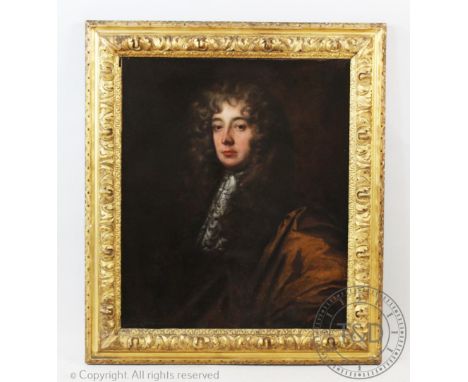 Circle of Sir Godfrey Kneller (1646-1723)Oil on canvas, Portrait - possibly John Kyrle (1637-1724), 74.5cm x 62.5cm, Re-lined