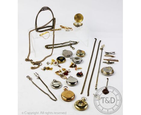 A selection pocket watches to include a TE Quaker gold plated example with nine further modern open face and full hunter pock