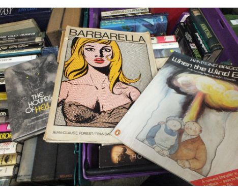 TWO TRAYS OF VINTAGE HARDBACK HORROR BOOKS (TRAYS NOT INCLUDED)