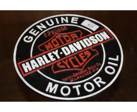 ***A HARLEY DAVIDSON OIL PLAQUE**