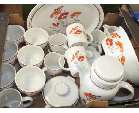A TRAY OF ROYAL DOULTON FIELDFLOWER TEAWARE