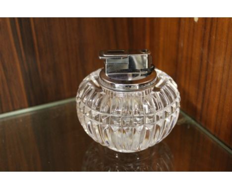 A WATERFORD CRYSTAL TABLE LIGHTER 