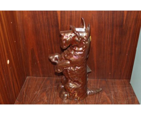 A VINTAGE FIRESIDE COMPANION SET IN THE FORM OF A SCOTTIE DOG HEIGHT - 40 CM