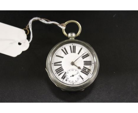 AN OPEN FACED MANUAL WIND SWISS MADE POCKET WATCH