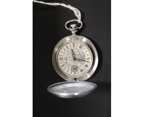 A RUSSIAN CCCP TYPE FULL HUNTER MANUAL WIND POCKET WATCH