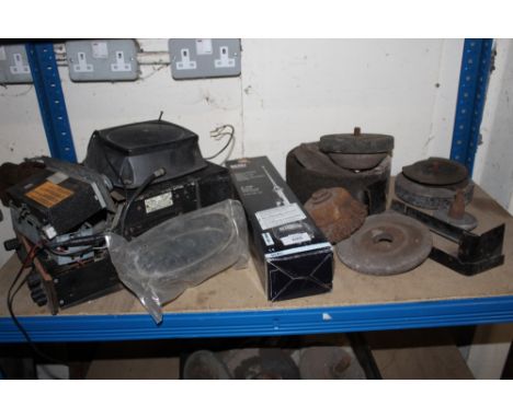 THREE BOXES CONTAINING BENTLEY OIL FILTER CANISTERS, water pump, cable sheaths, heater radiator, filter housing, brackets etc