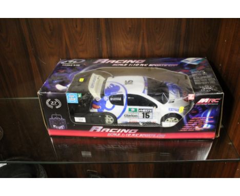 A BOXED MA RC RADIO CONTROLLED PEUGEOT 1/10 SCALE CAR - NOT CHECKED