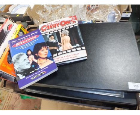A QUANTITY OF VINTAGE RADIO AND TV TIMES CONTAINED IN FOUR FOLDERS, TOGETHER WITH A SMALL SELECTION OF CARRY ON AND TV RELATE