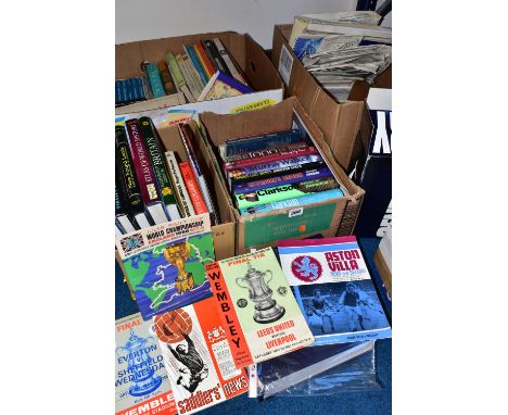 FIVE BOXES OF BOOKS, to include road atlases, biographies, dictionaries, road maps, Ordnance Survey maps, a large boxed Phaid