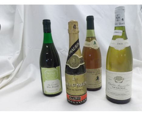 1 bt 2000 Chablis 1er Cru Vau Ligneau, Alain Geoffroy, 1 bt White Burgundy, Wine Society, 1 bt 1978 Pouilly Fuisse, Jaboulet 