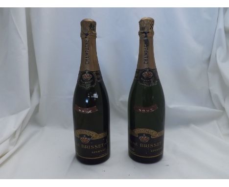 Two bottles Rene Brisset 1966 vintage Champagne  