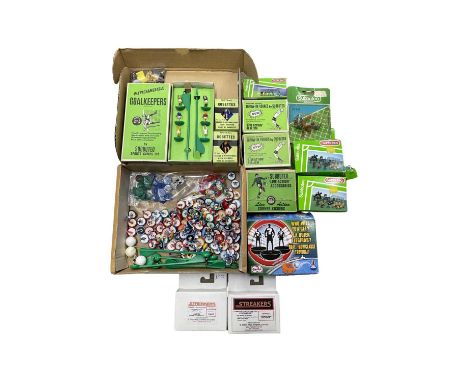 A quantity of various Subbuteo table top football players both boxed and unboxed. To include a pair of streakers/police sets.