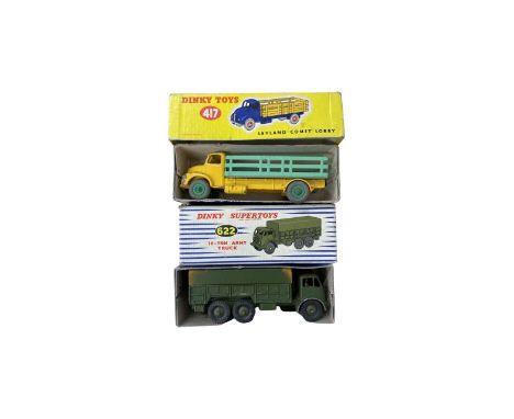 A pair of boxed die-cast Dinky vehicles, to include:  - 622 10-Ton Army Truck - 417 Leyland Comet Lorry