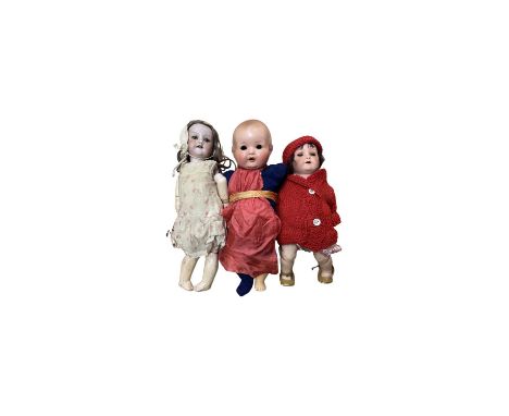 A collection of vintage German bisque-head dolls, to include: - Armand Marseille 390. A210.M. Approximately: 37cm - Armand Ma