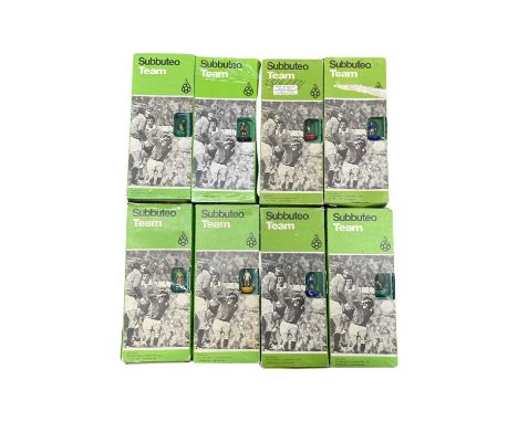 A mixed lot of boxed vintage Subbuteo C100 teams, to include Brighton, Halifax Town, West Brom Albion etc (unchecked for comp