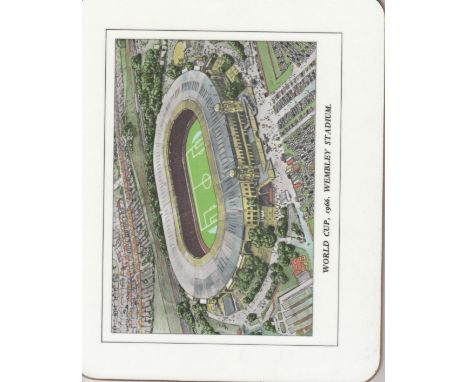 WORLD CUP 66    Set of 8 placemats and eight coasters, each depicts one of the grounds used in the 1966 World Cup. Issued by 