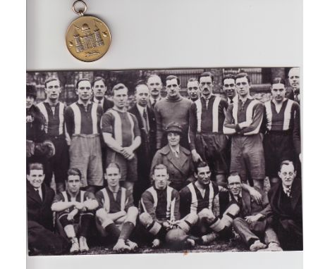 SURREY COUNTY CUP 1910   Hall marked gold medal with original box presented to George Shipway of Dulwich Hamlet who won the S