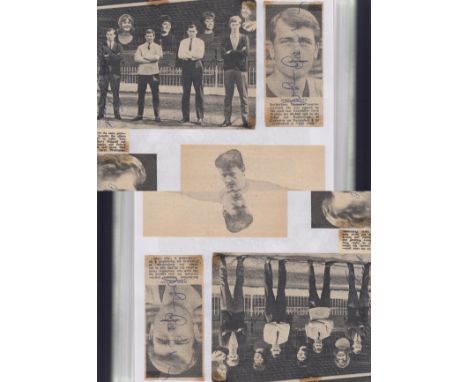 FOOTBALL AUTOGRAPHS       A folder of over 250 signed magazine / newspaper photos from the 1950's & 1960's including Roy Bent