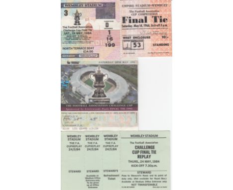 EVERTON      Four FA Cup Final tickets, 1966, 1984, 1984 Replay unused Steward's ticket with 3 counterfoils and 1995.    Gene