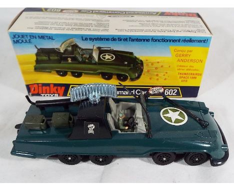 Dinky Toys - a diecast Armoured Command Car # 602, power operated Tracer Projector and Scanner, designed by Gerry Anderson Th