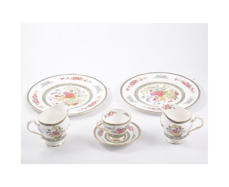 Paragon bone china tea service, Tree of Kashmir, and a Royal Worcester jug, Valencia.