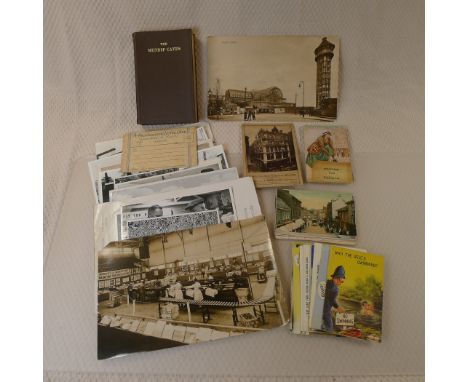 A collection of various vintage original post cards and photographs comprising of a vintage Giant post card (approx 28cm x 18