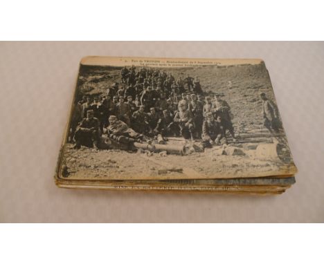 WW1 France An unusual surviving collection of 29 original First World War postcards showing numerous scenes from around the f