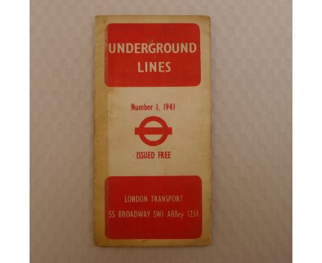 Scarce An original WW2 London Underground diagram of lines pocket map (Tube Map) by Hans Schleger titled 'London Transport Un