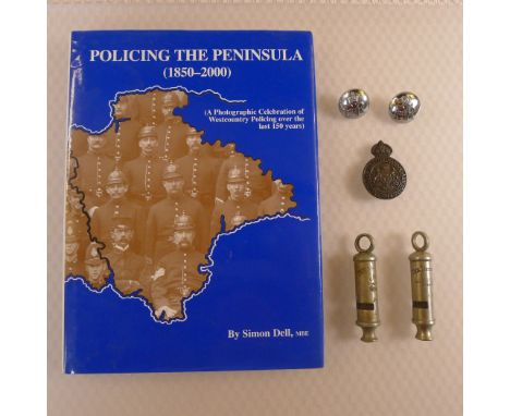A collection of vintage Police memorabilia comprising Policing The Peninsula (1850 2000) A Photographic Celebration of West C