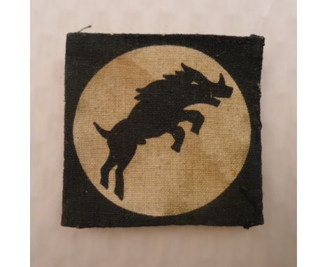 WW2 An original 30 Corps (XXX) printed cloth Formation Sign Patch. XXX Corps were heavily involved in several hard fought cam